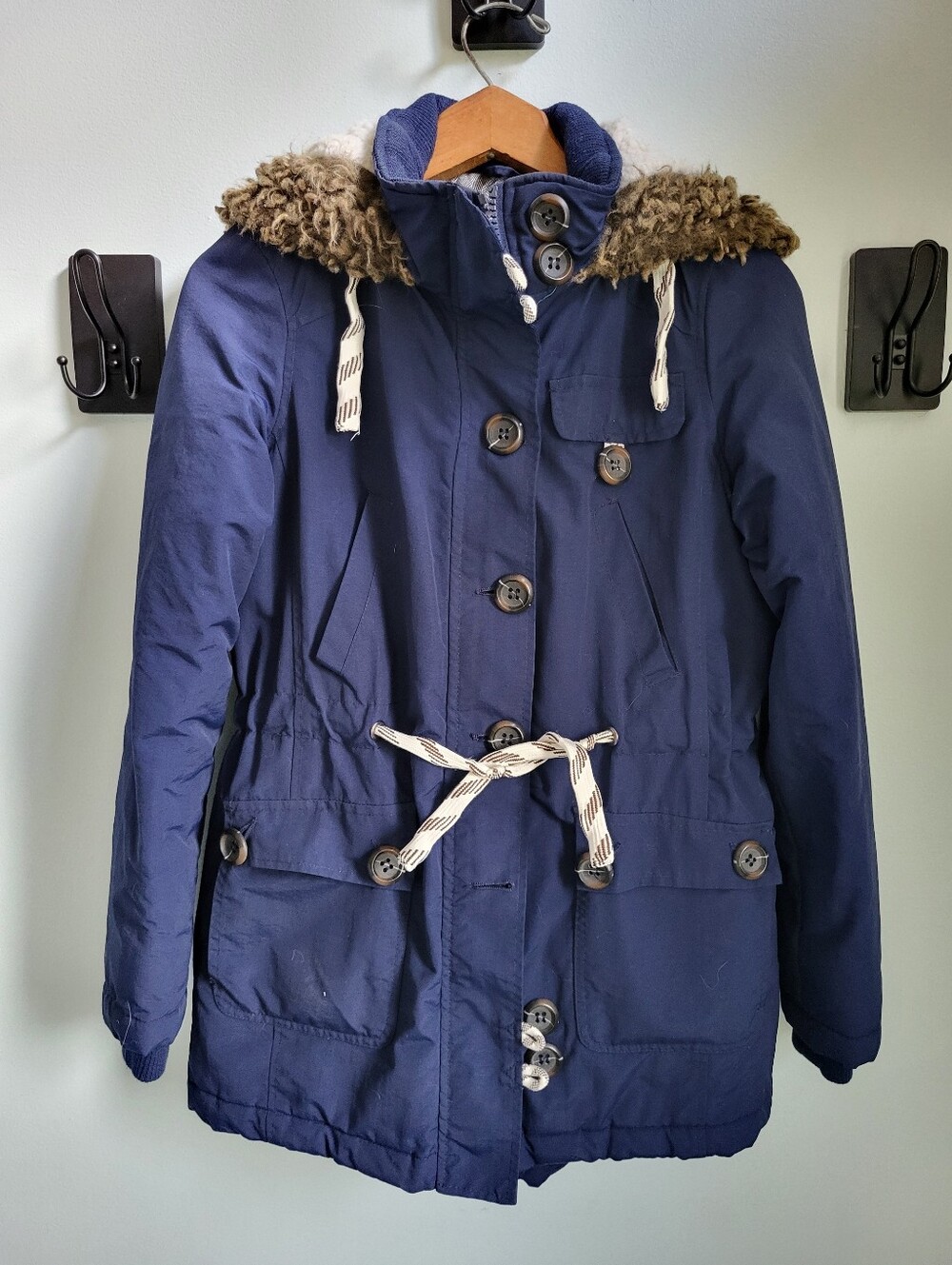 Bellfield Clothing Women’s XS Navy Blue Winter Coat With Hood